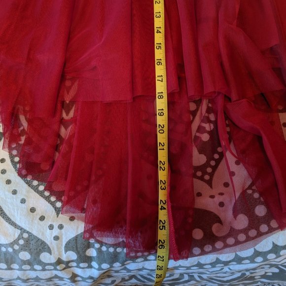 My Michelle Red Layered Tulle Skirt - Picture 6 of 8